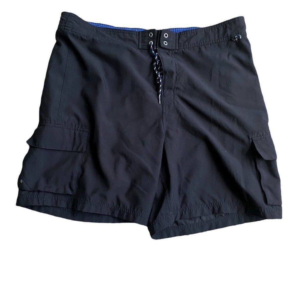 Nautica Swim Shorts Adult Mens Extra Large XL Navy Blue Trunks Mesh Hook & Loop